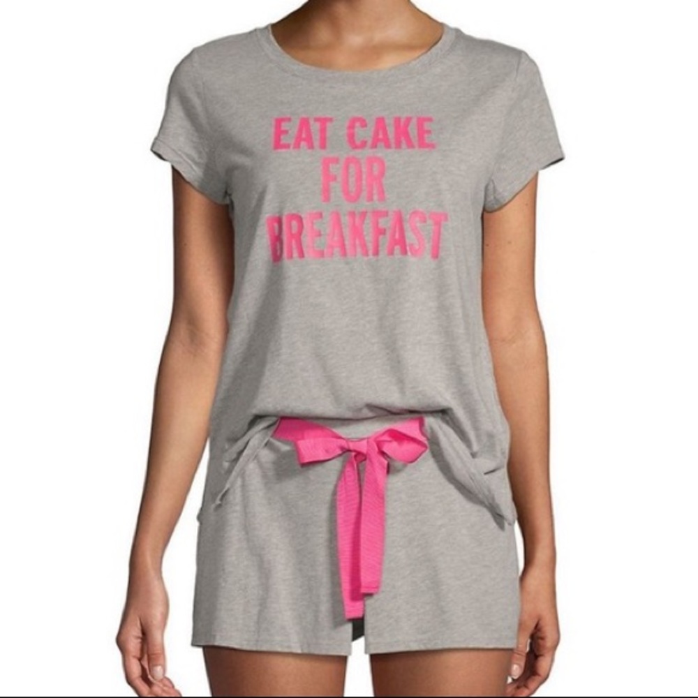 KATE SPADE | Pink & Gray 2 Piece Pajama Set | NWOT